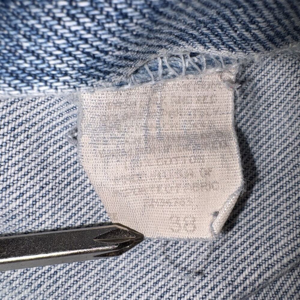 Vtg Lee Men Denim Jean Shorts 38 Light Wash Baggy Jorts Skater Dad 90s/Y2K - Picture 6 of 10